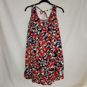 Hayden Womens Floral Halter Dress Size M. Navy Background. NWT Cottage Core